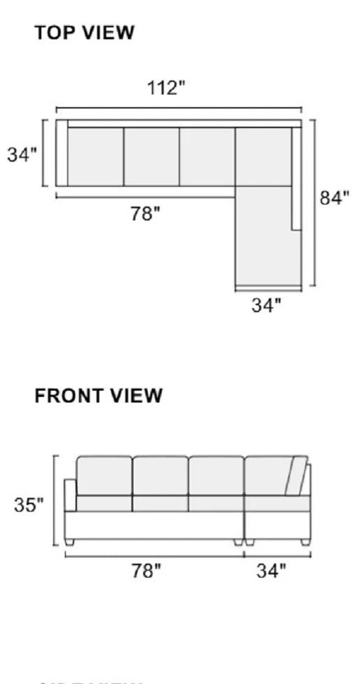 Espresso Faux Leather Sectional Sofa V9143
