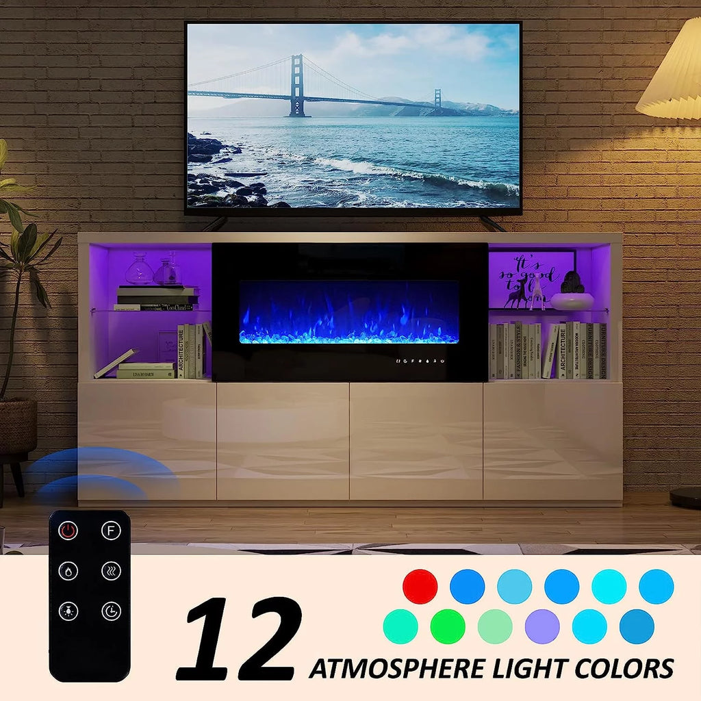 68" Fireplace TV Stand with 40" Electric Fireplace D2052