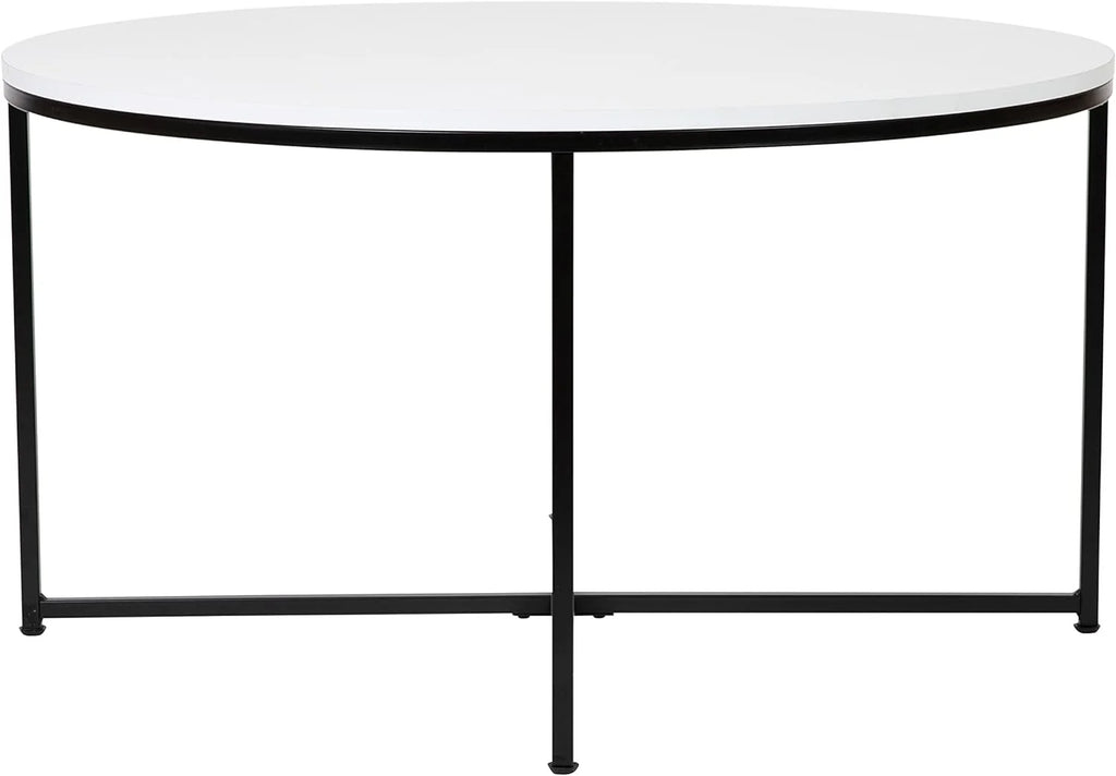 Modern Coffee Table with Black Metal Frame S2651