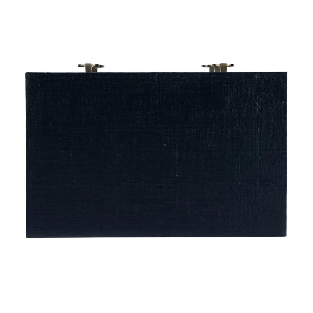Navy Blue 3 Drawer Wooden Chest K75428