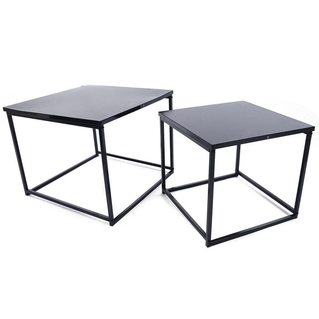 2pcs Black Metal Side Table G951294