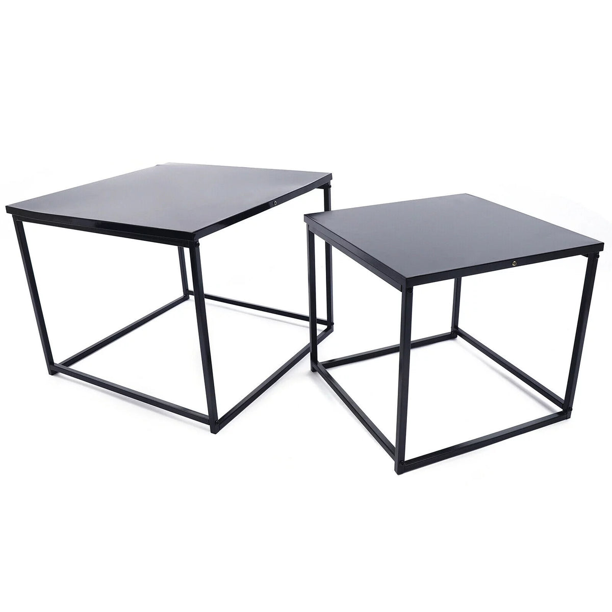 2pcs Black Metal Side Table G951294