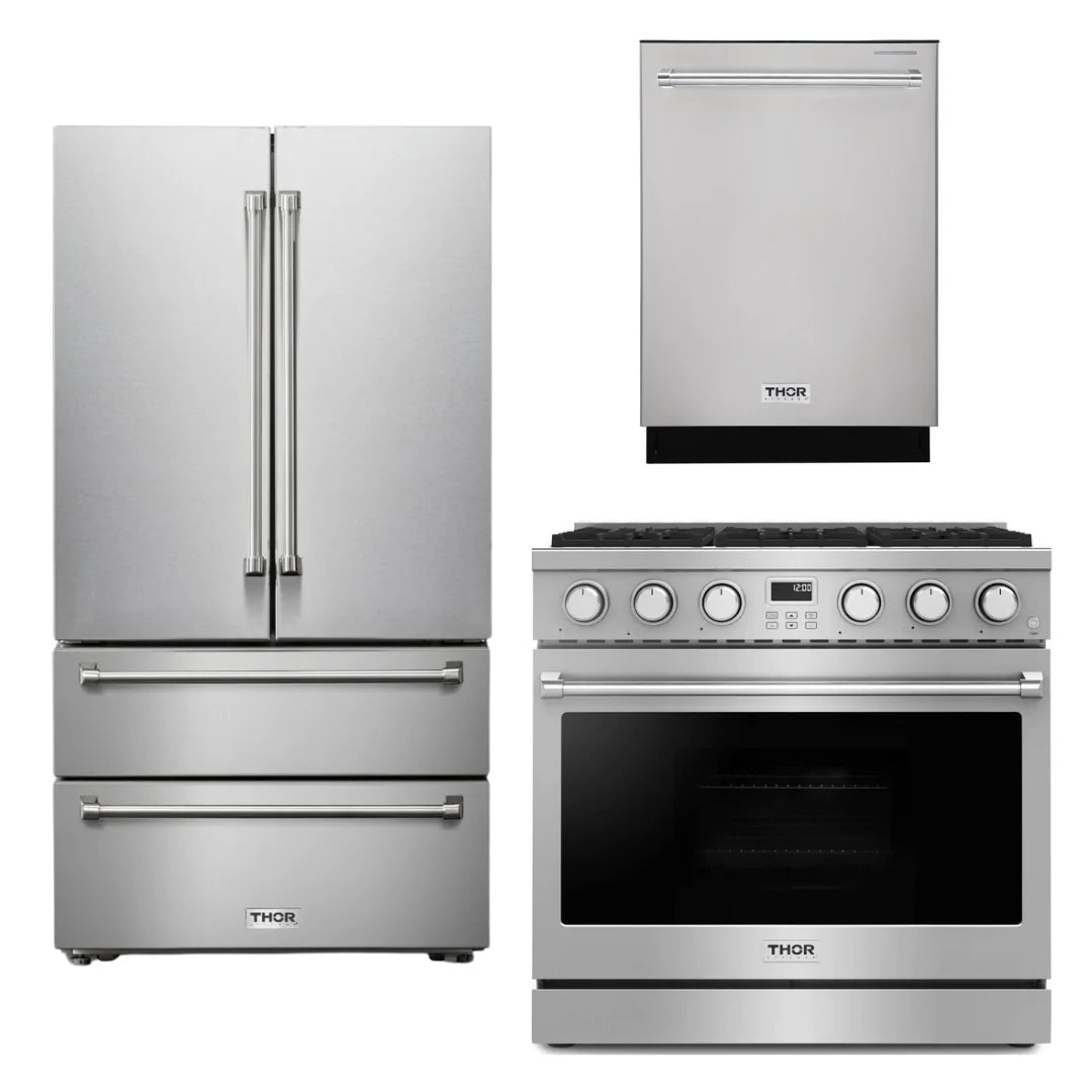 36 Gas Range, Refrigerator, Dishwasher A192583