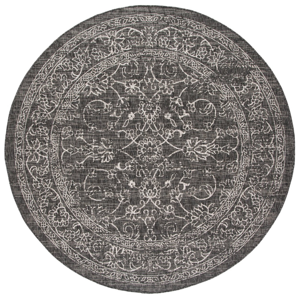 Black Ivory Round Indoor/Outdoor Area Rug N500009