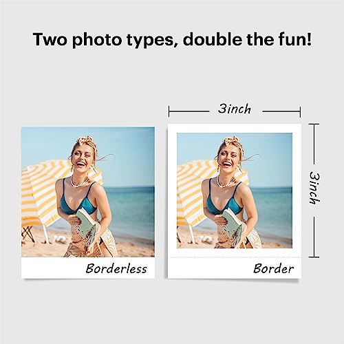 2-in-1 Instant Camera and Photo Printer 3x3 inches Yellow E591218