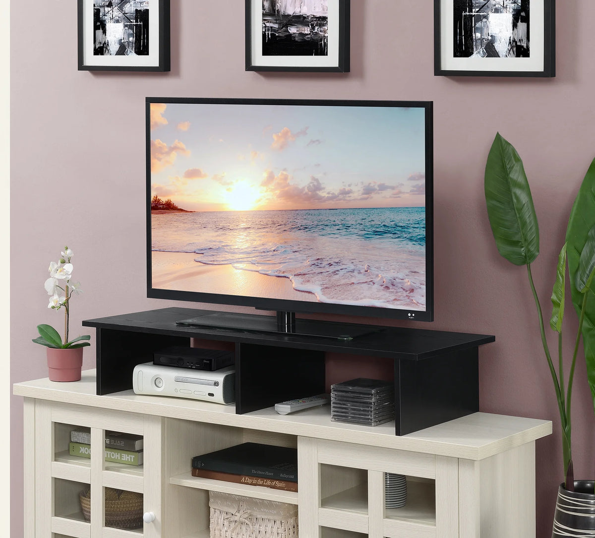 Black TV/Monitor Riser M170