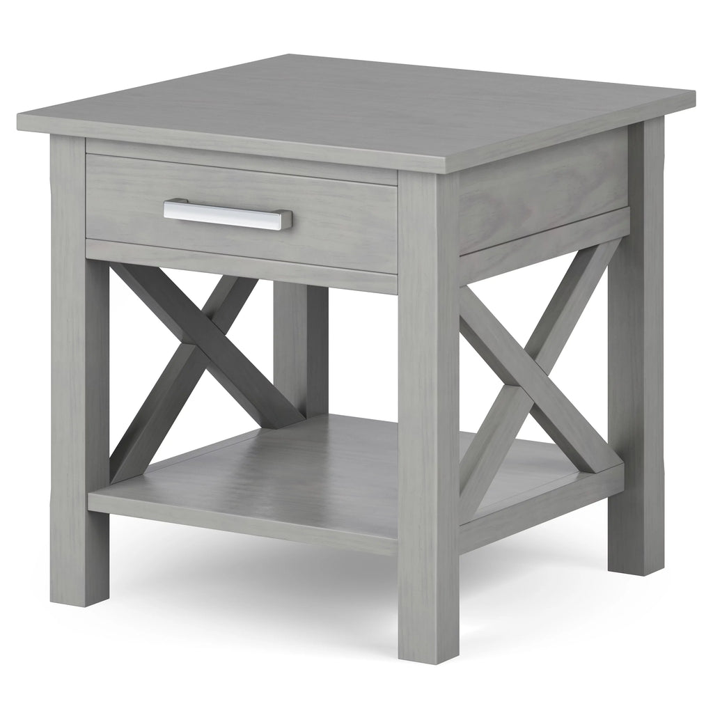 Fog Gray Square End Side Table S459