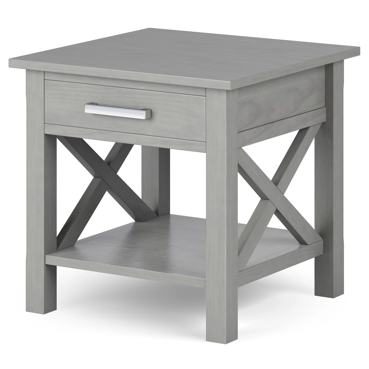 Fog Gray Square End Side Table S459