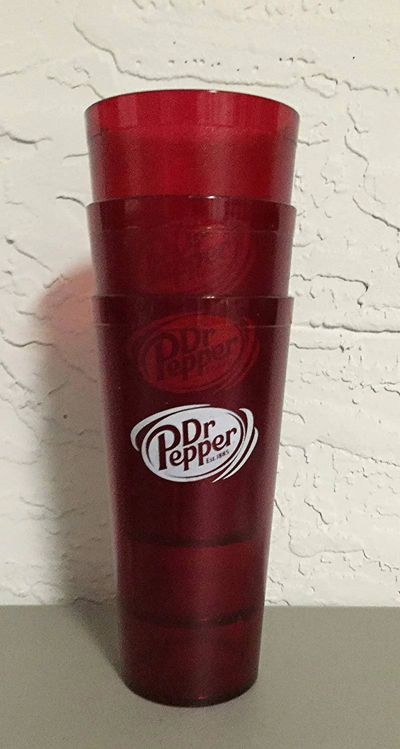 Red Plastic Tumblers Cups 24 oz D878