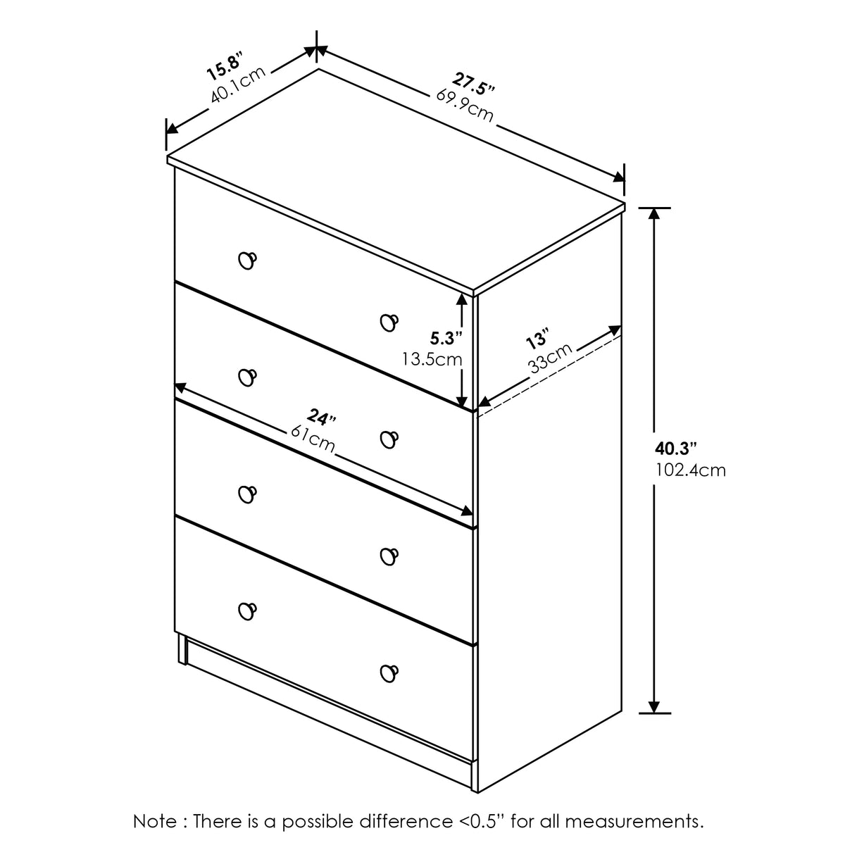 4-Drawer Dresser S12449
