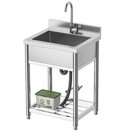 Stainless Steel Single Bowl Kitchen Sink with Faucet R221