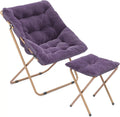 Oversized Foldable Saucer Chair with Ottoman I833795