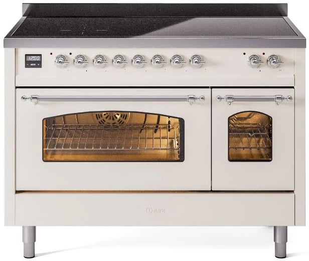 48 Induction Range with Electric Oven in Antique White L47880