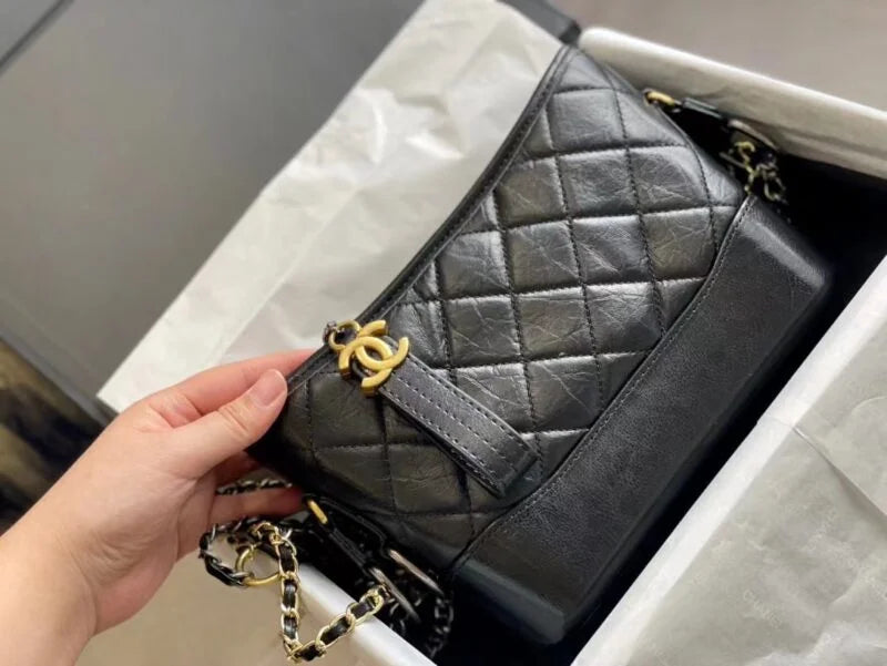 Black Hobo Bag D3789