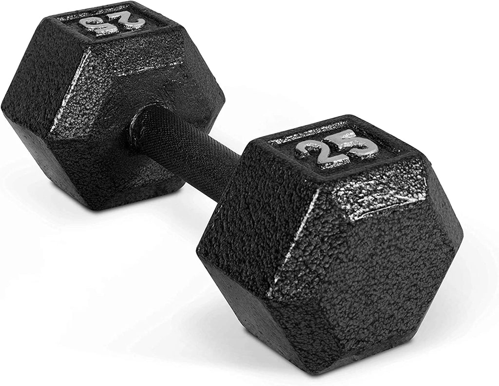 CAP CAST IRON HEX DUMBBELL, BLACK, Single H3584