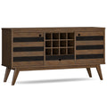 60 inch Solid Acacia Wood Sideboard with Wine Storage H6331