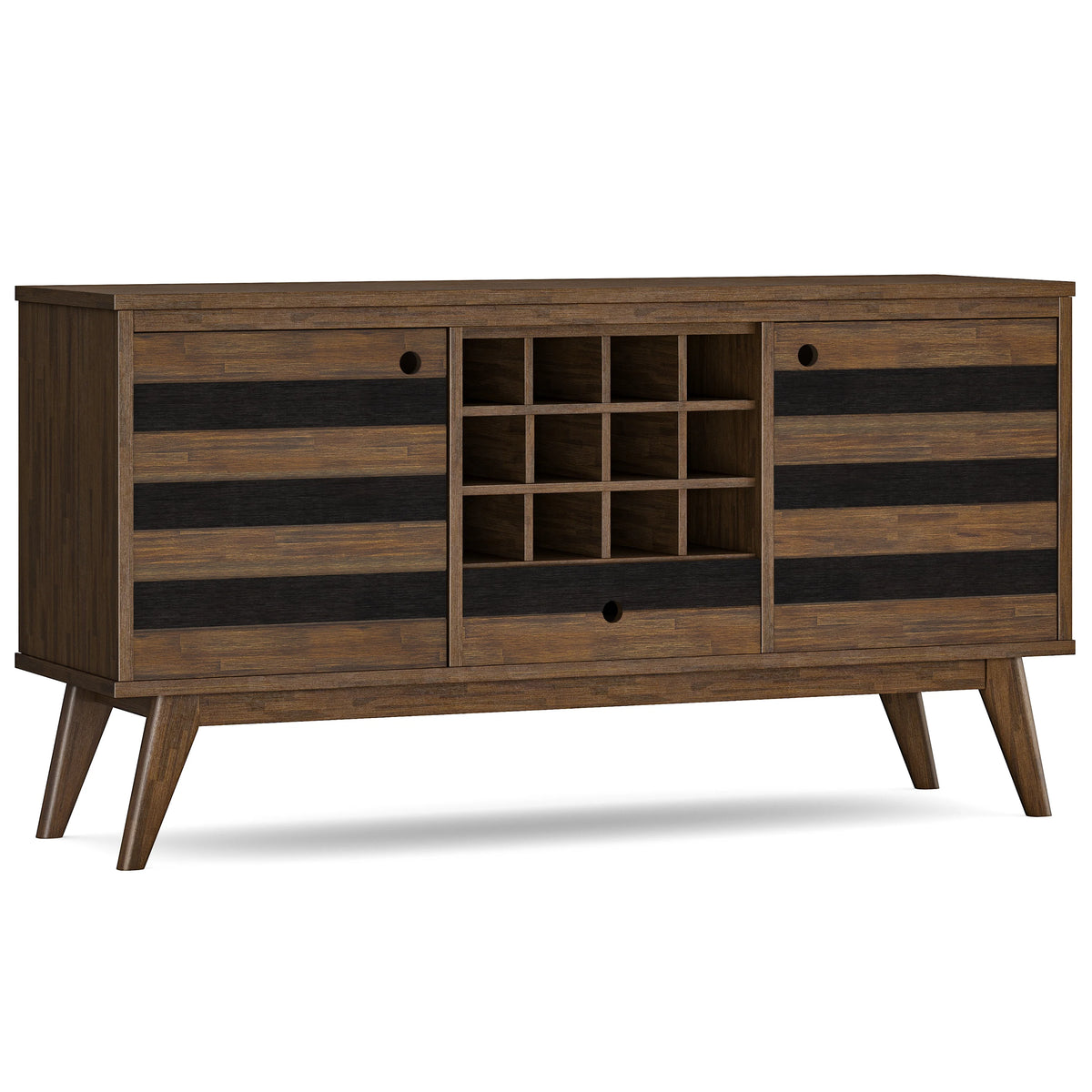 60 inch Solid Acacia Wood Sideboard with Wine Storage H6331