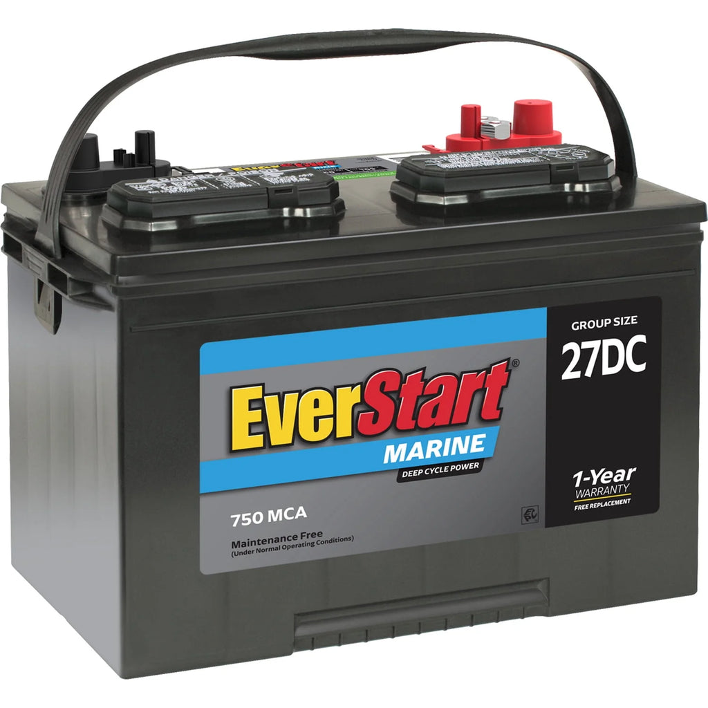 Lead Acid Marine & RV Deep Cycle Battery Group Size 27DC 12 Volt 740 MCA K344810