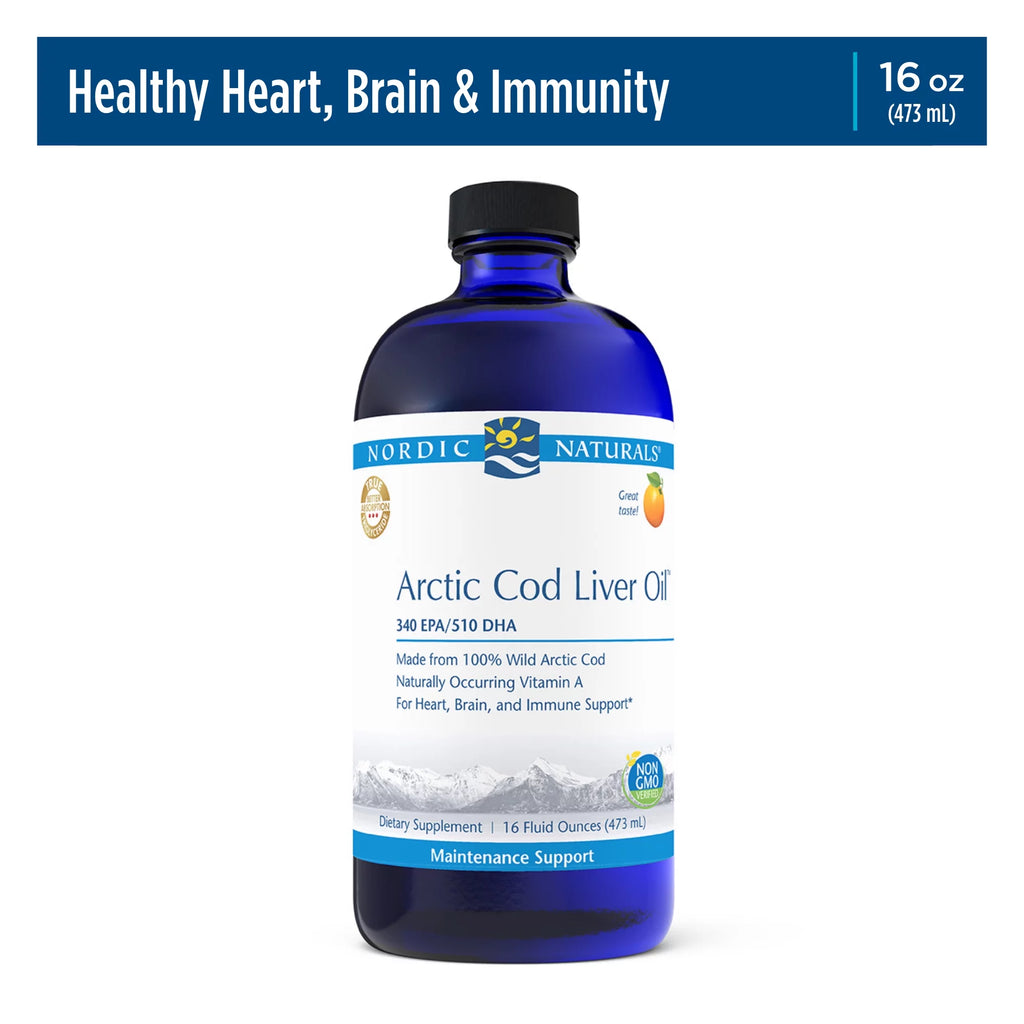 Arctic Cod Liver Oil Liquid 1060 Mg Orange 16 Oz A563426