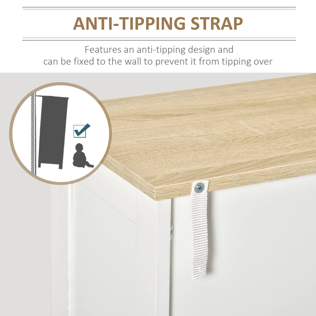 White Storage Cabinet with 2 Adjustable Shelves Z229839