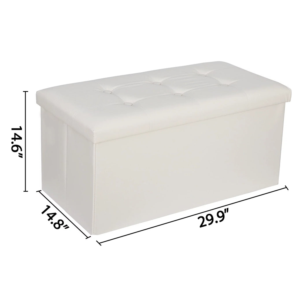 30'' Leather Storage Ottoman Bench M660314