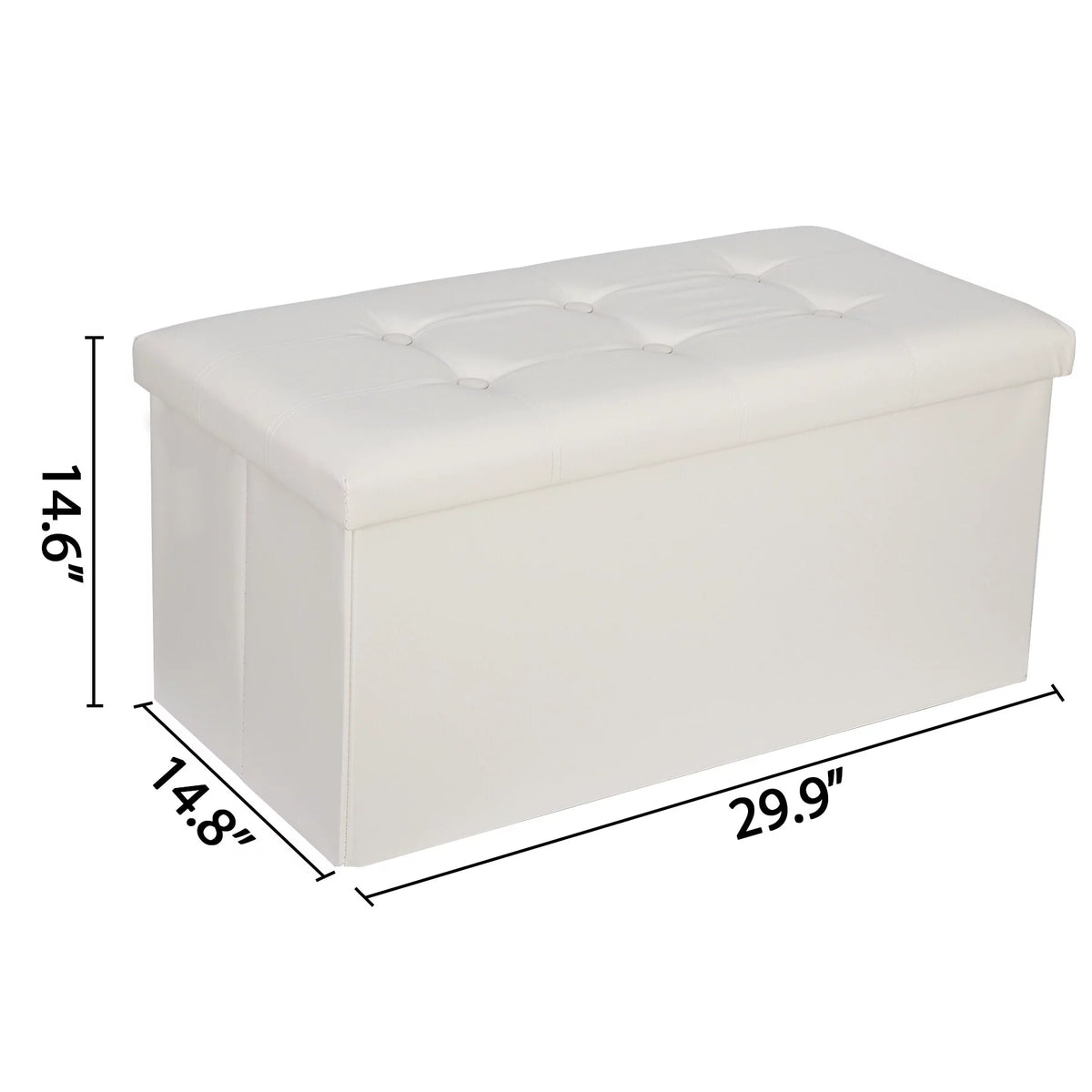 30'' Leather Storage Ottoman Bench M660314