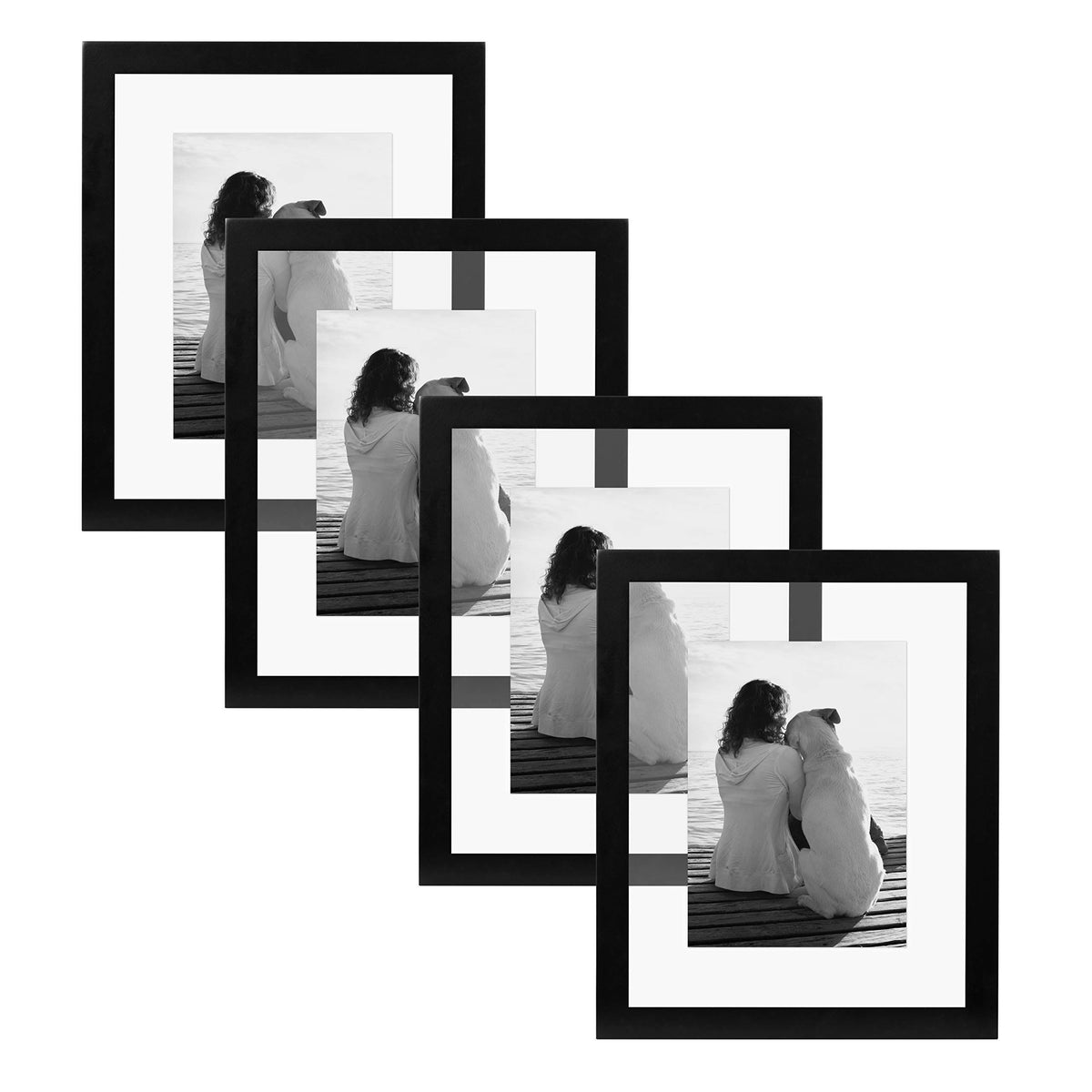 Black 8 in. x 10 in. Picture Frame Set of 4 B6741