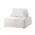White Lambskin Sherpa Oversized Armless Accent Chair W784622