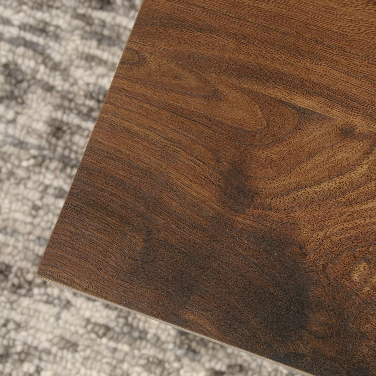 Metal Coffee Table, Grand Walnut Finish Q40880