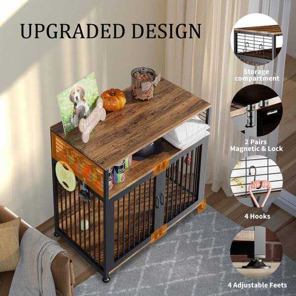 41 in. Heavy Duty Dog Crate Furniture V39309