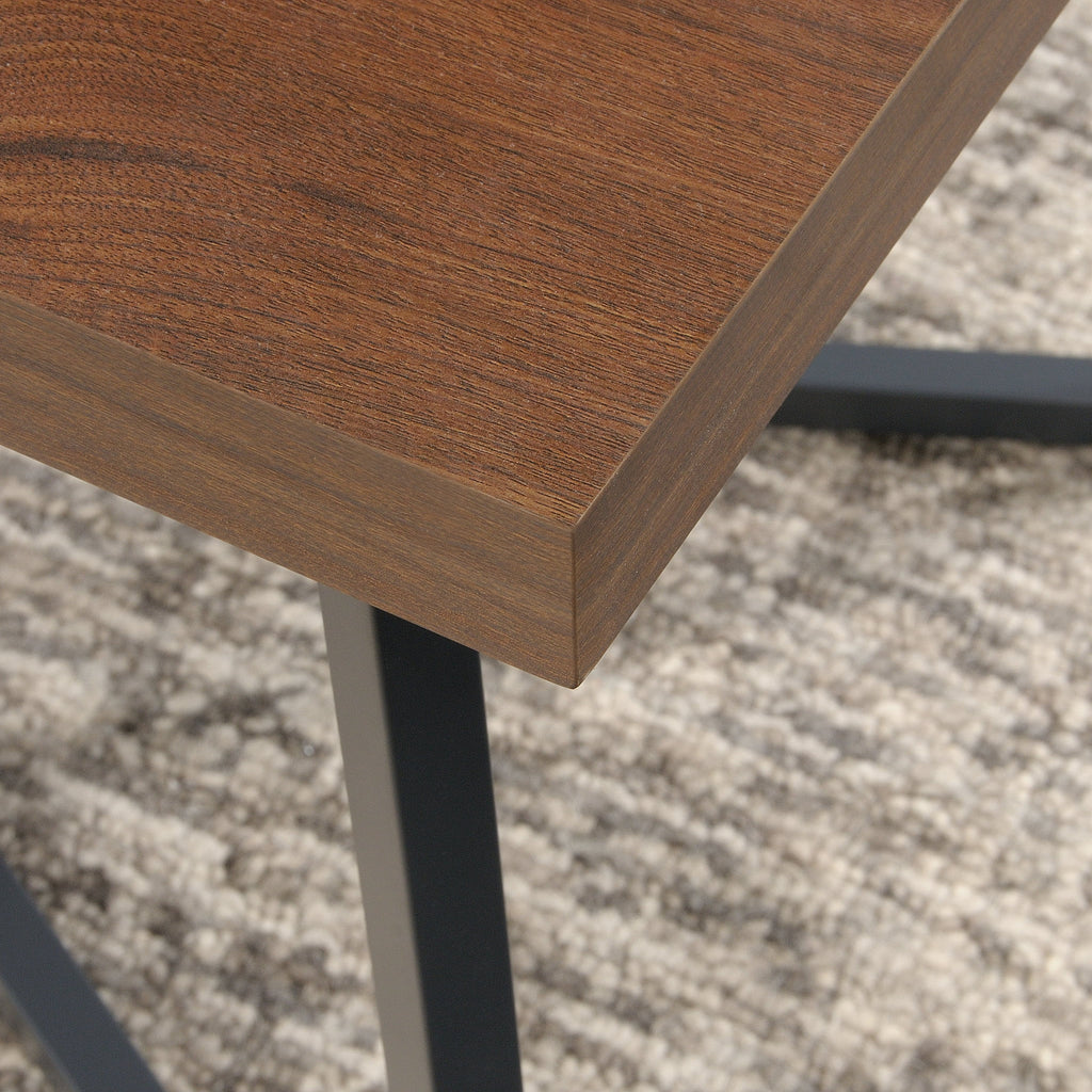 Metal Coffee Table, Grand Walnut Finish Q40880
