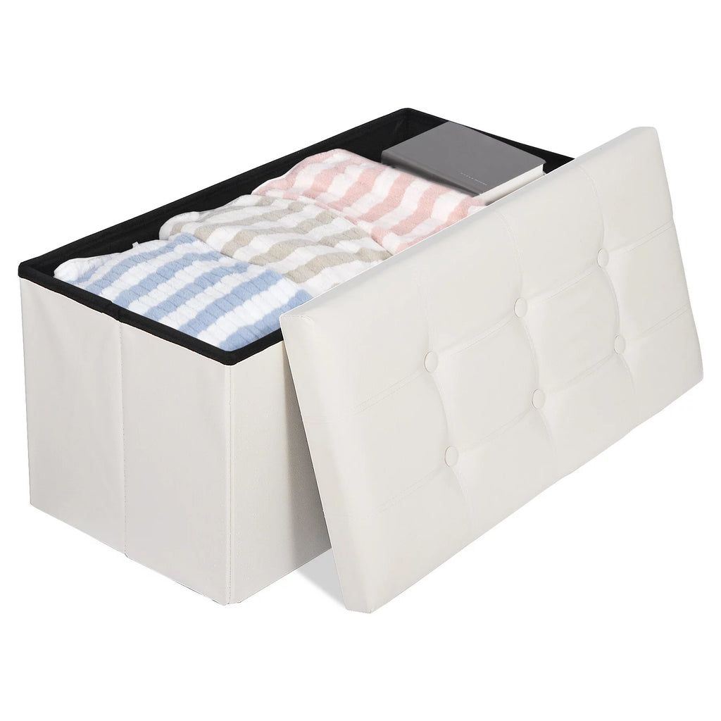 30'' Leather Storage Ottoman Bench M660314