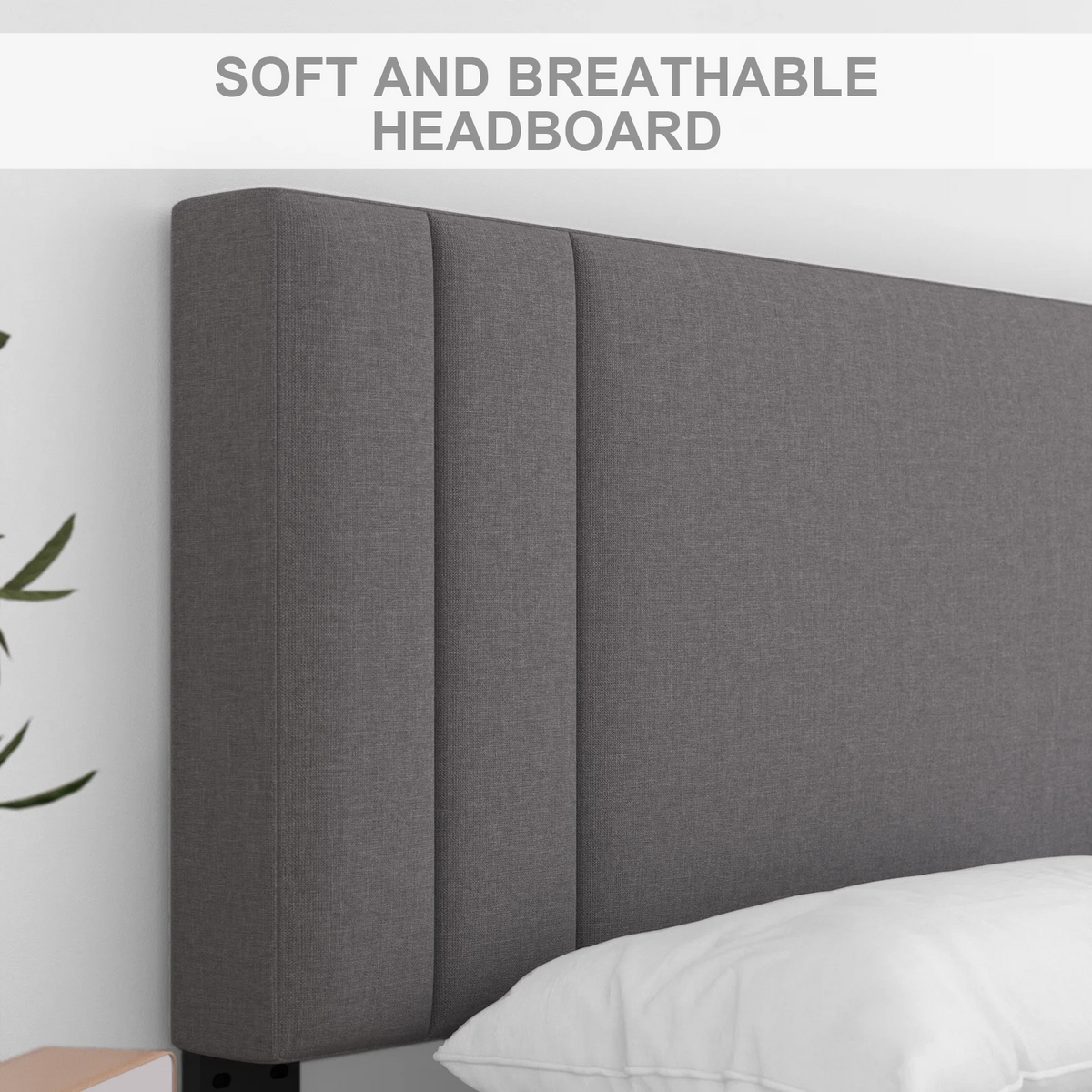 King Size Fabric Upholstered Platform Bed Frame R9430