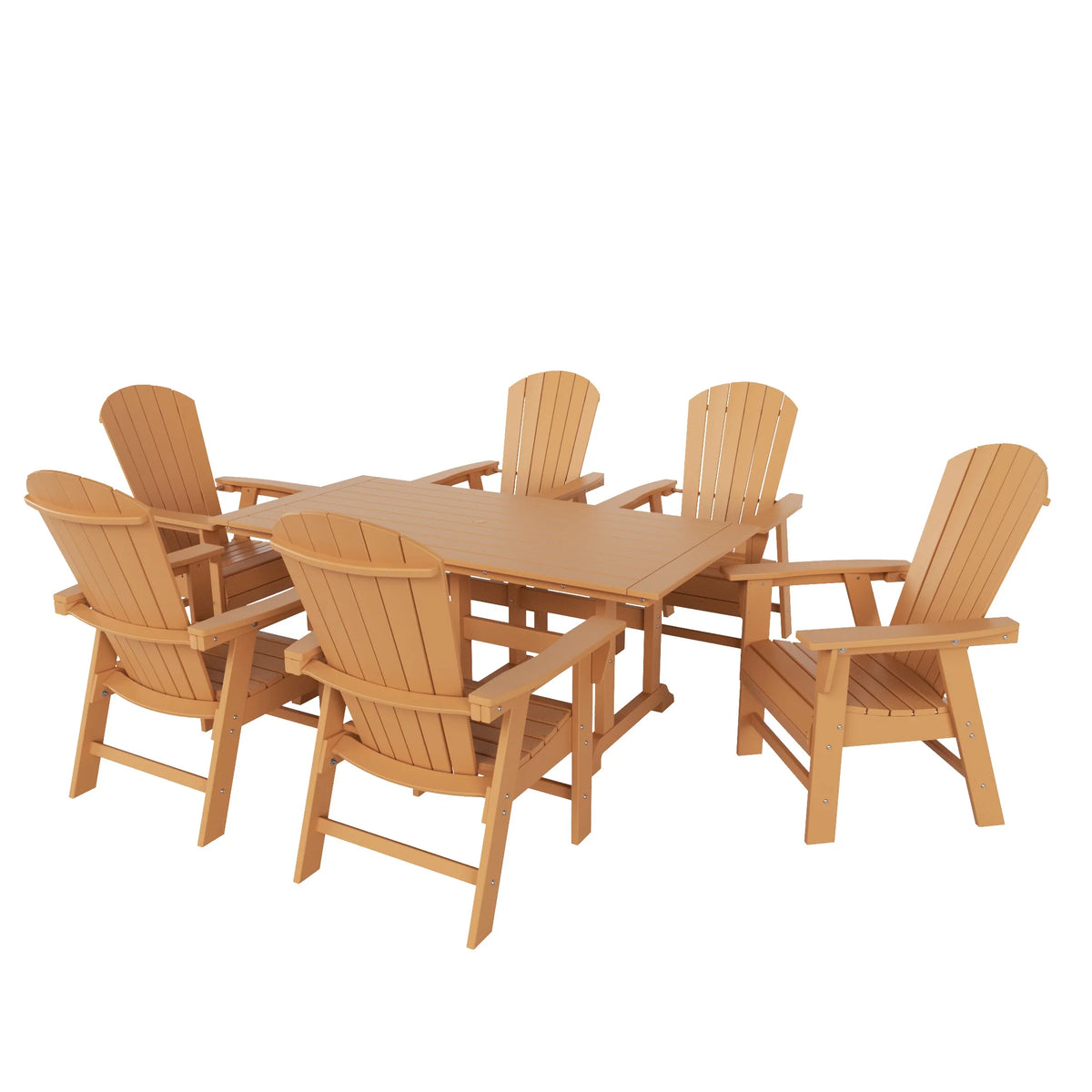 All Weather Poly Lumber Outdoor Dining Set for 6 Z845800