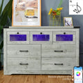 Wooden Storage Cabinet with LED Light and 7 Drawers V239239
