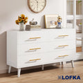 White 6 Drawer Dresser T54284