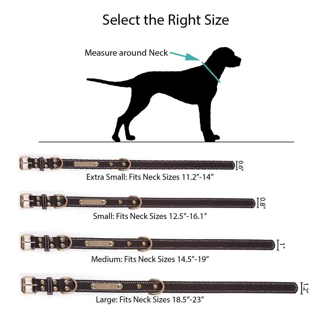 Personalized Engraved Soft Leather Dog Collar J928