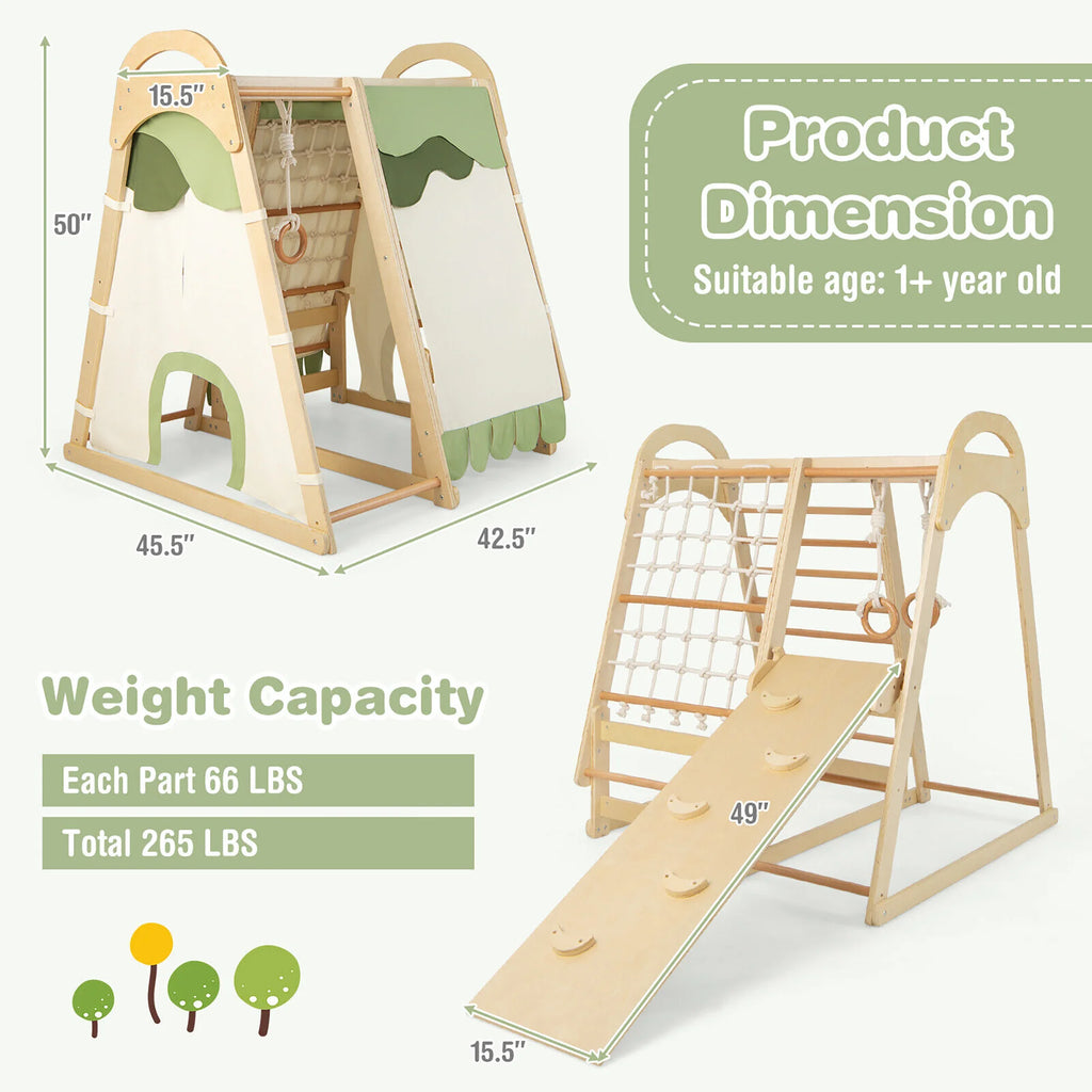 Climbing Toy with Slide Climbing Net Climbing Rock Tent W578