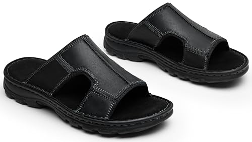 Leather Slip On Sandals L7433