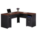L-Shaped Wood Computer Desk in Black N381
