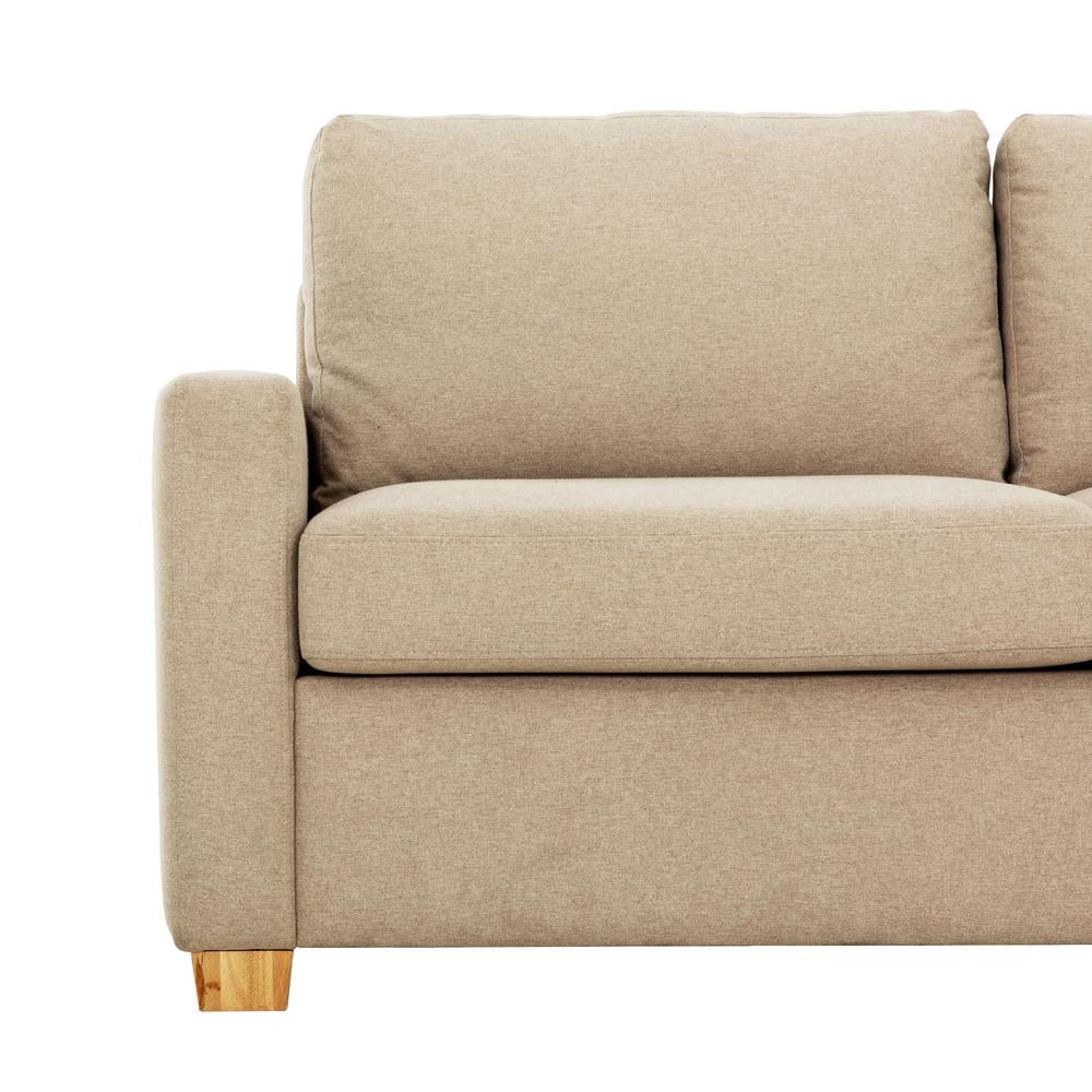 Beige Convertible Full Sleeper Sofa with USB Port M6906