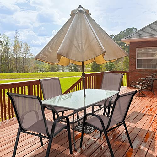 4 Pieces Stackable All Weather Patio Dining Chairs Set with Armrests W969938