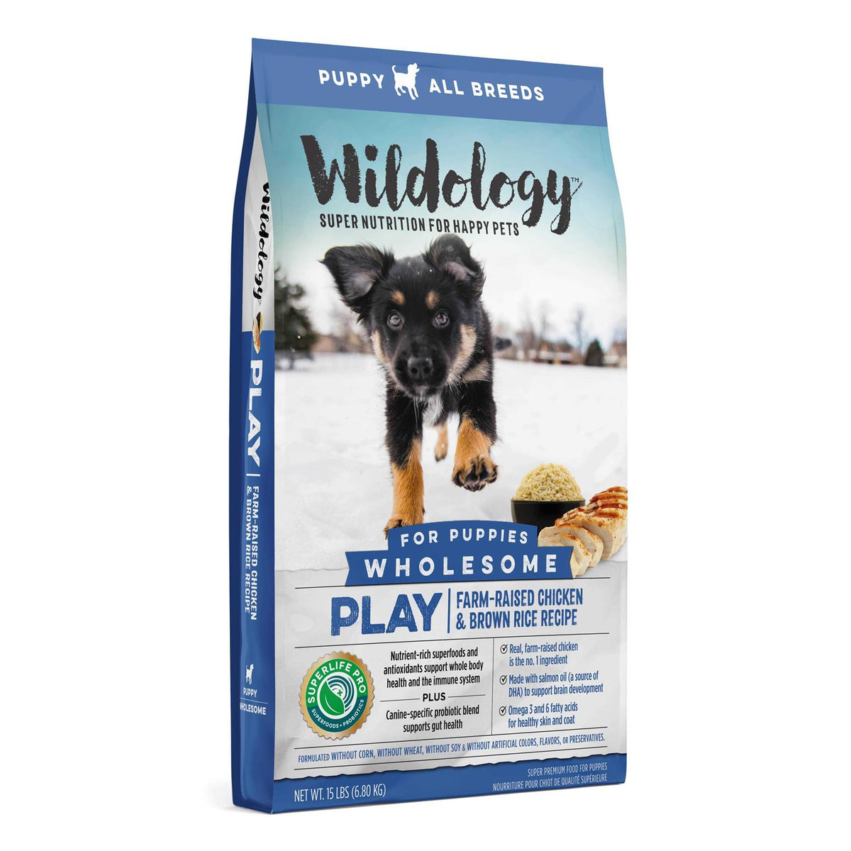 Farm-Raised Chicken & Brown Rice Recipe Puppy Food T91626