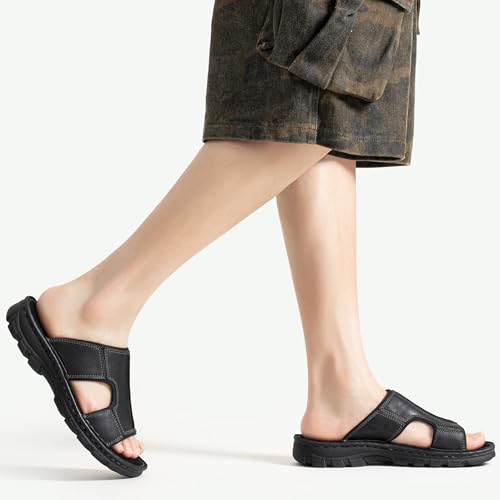 Leather Slip On Sandals L7433