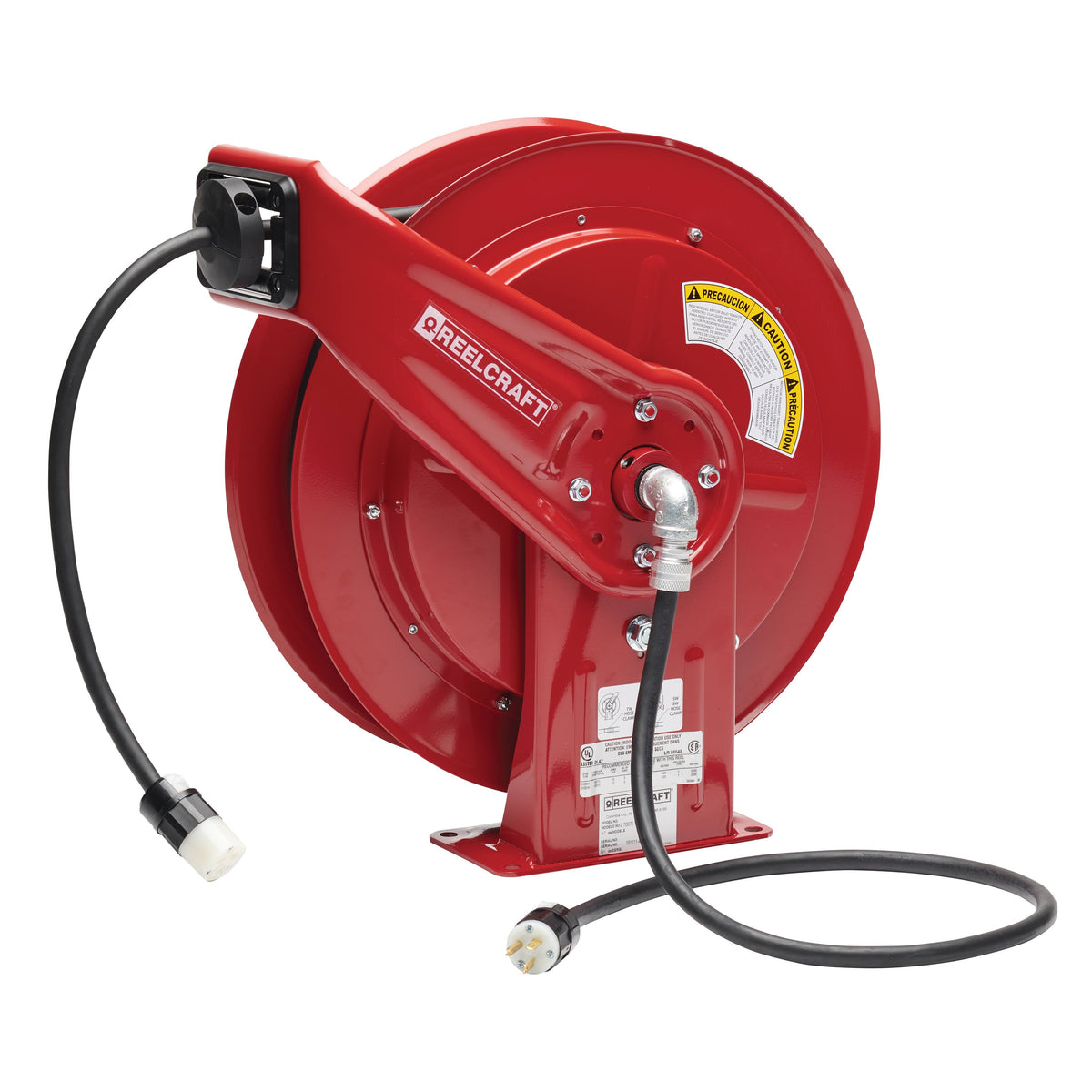 100 ft. Spring Retractable Single Outlet Cord Reel H6124