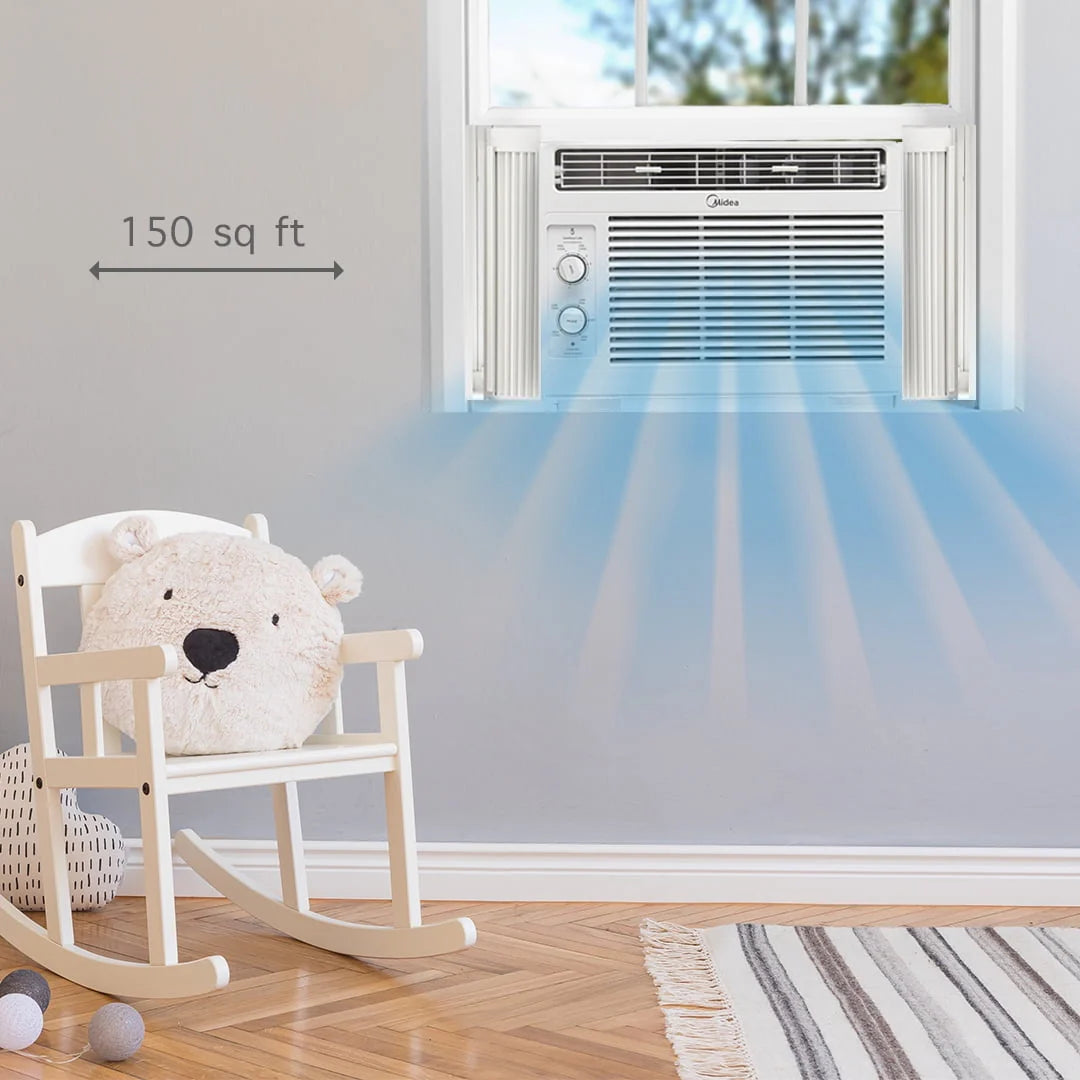 5,000 BTU 150 Sq Ft White Window Air Conditioner S221436