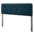 Grey Tufted Fabric Wood Headboard M257