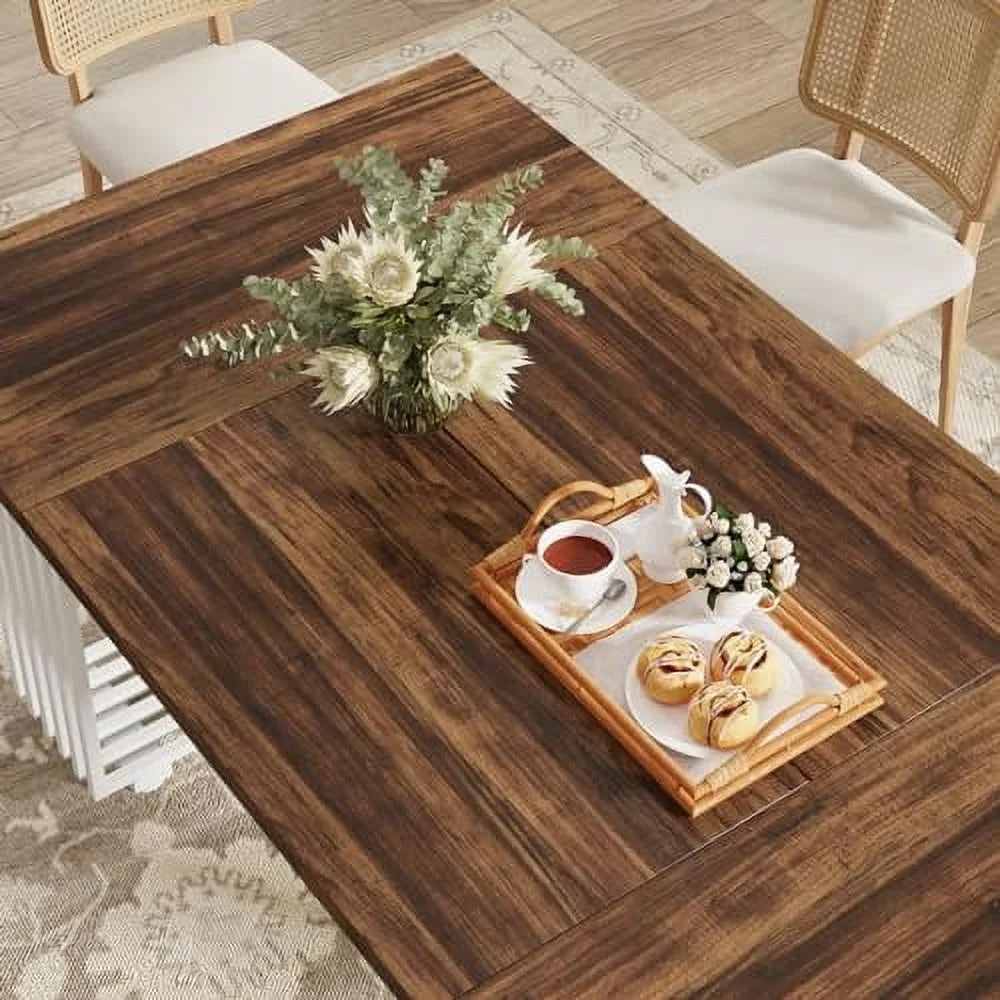 White 70.8 Inch Dining Table with Gold Metal Legs X56780