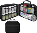 40 Pack Large Padded Pill Bottle Organizer Black W63692
