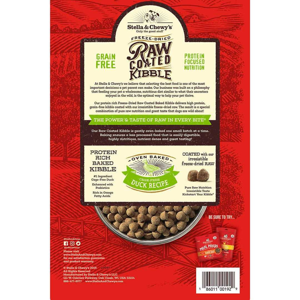 Cage-Free Duck Raw Coated Kibble Dog Food N35030